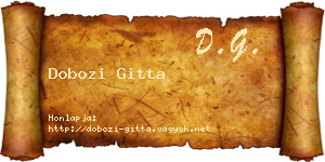 Dobozi Gitta névjegykártya
